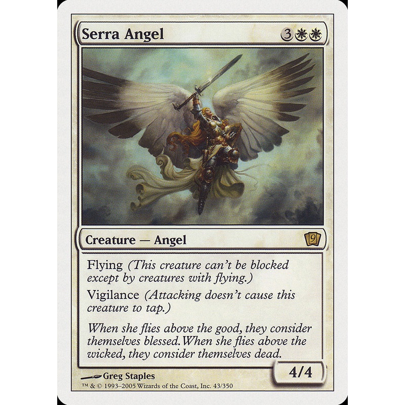 Serra Angel (9th Edition) [Oversize Cards]