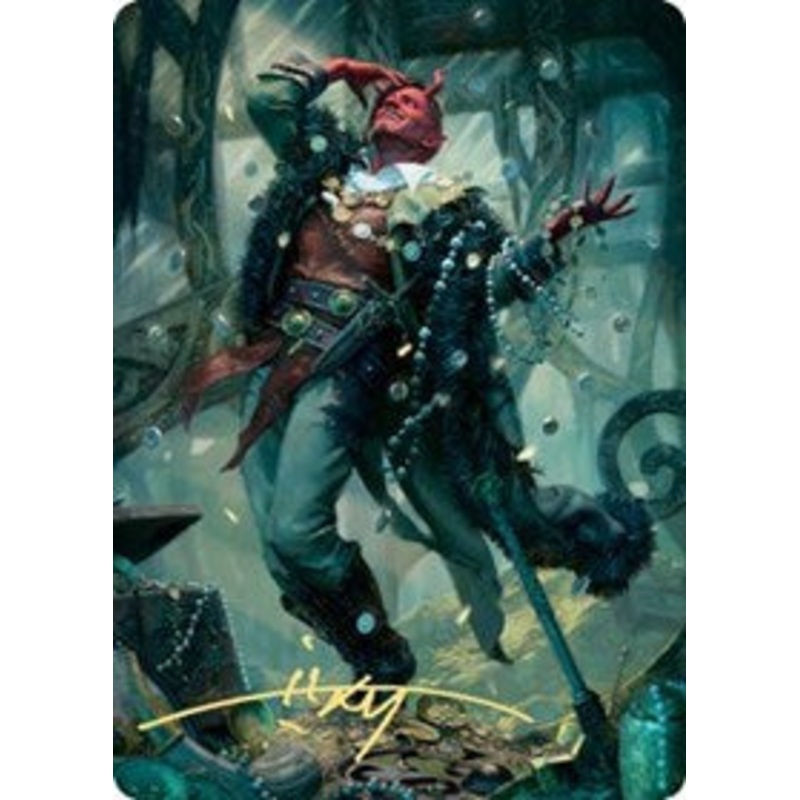 Tibalt, Cosmic Impostor Art Card (Gold-Stamped Signature) [Kaldheim Art Series]