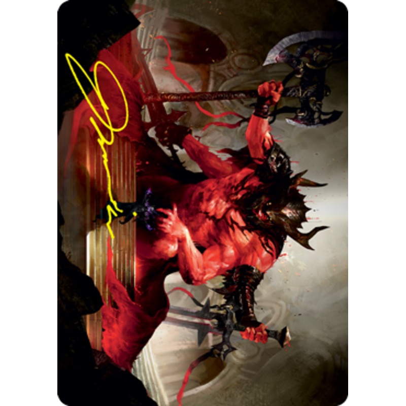 Awaken the Blood Avatar Art Card (Gold-Stamped Signature) [Strixhaven: School of Mages Art Series]