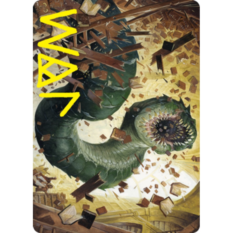 Bookwurm Art Card (Gold-Stamped Signature) [Strixhaven: School of Mages Art Series]