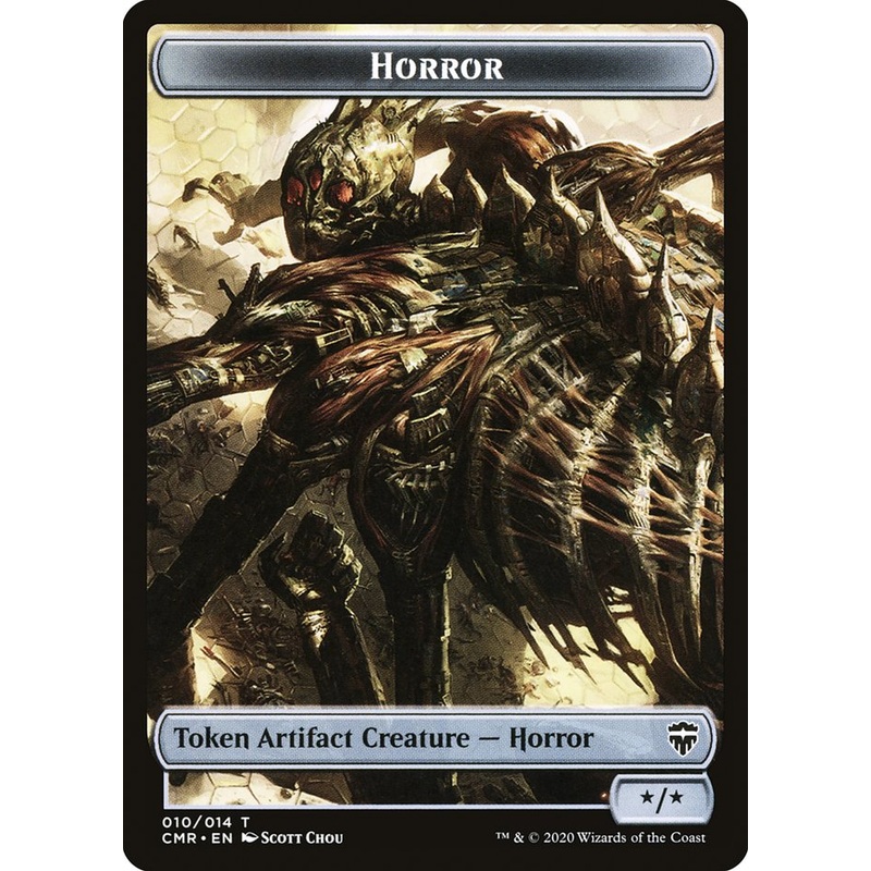 Horror // Zombie Double-Sided Token [Commander Legends Tokens]