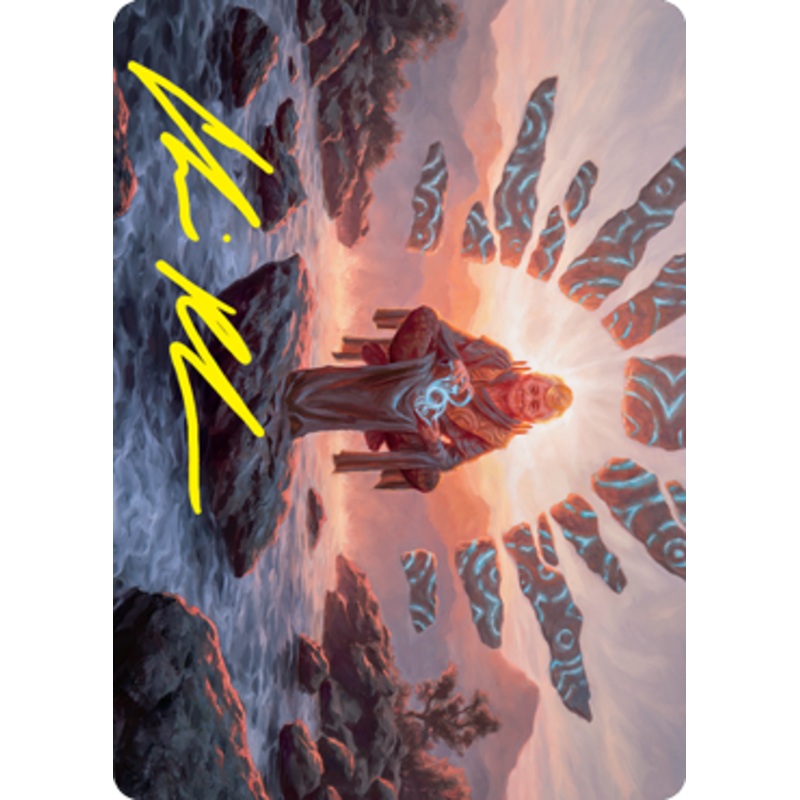 Jadzi, Oracle of Arcavios Art Card (Gold-Stamped Signature) [Strixhaven: School of Mages Art Series]