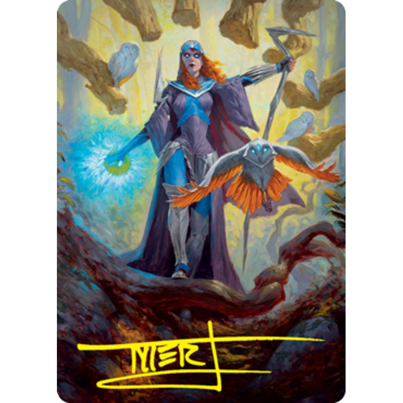 Kasmina, Enigma Sage Art Card (Gold-Stamped Signature) [Strixhaven: School of Mages Art Series]