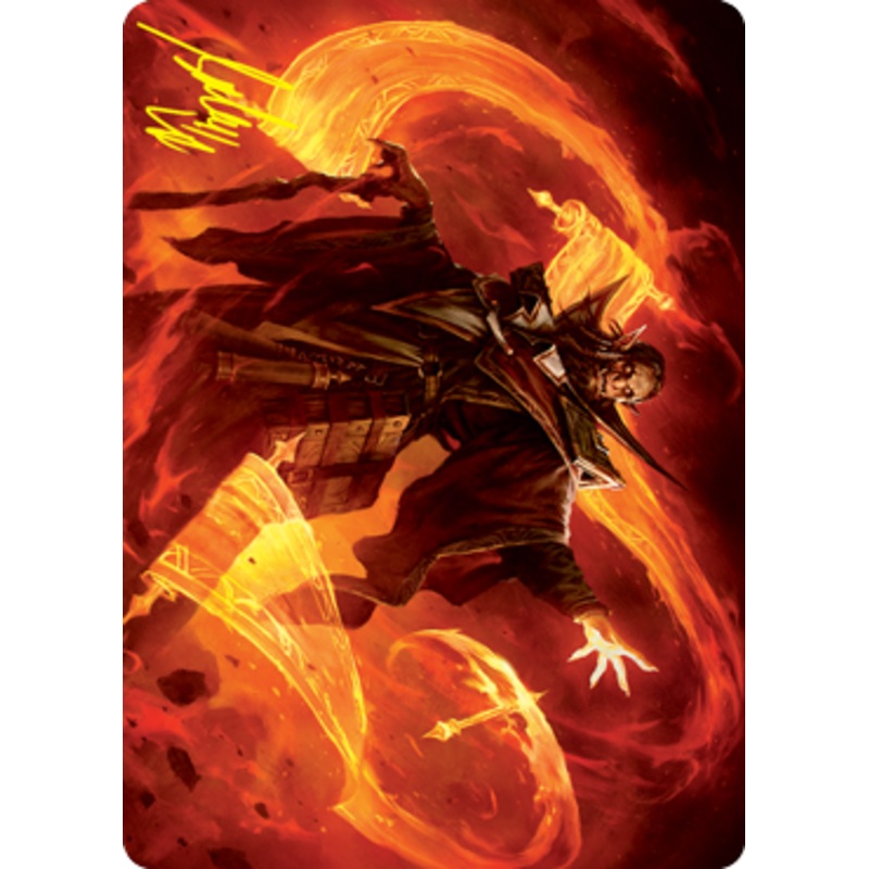 Plargg, Dean of Chaos Art Card (Gold-Stamped Signature) [Strixhaven: School of Mages Art Series]