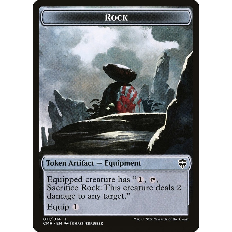 Rock // Soldier Double-Sided Token [Commander Legends Tokens]