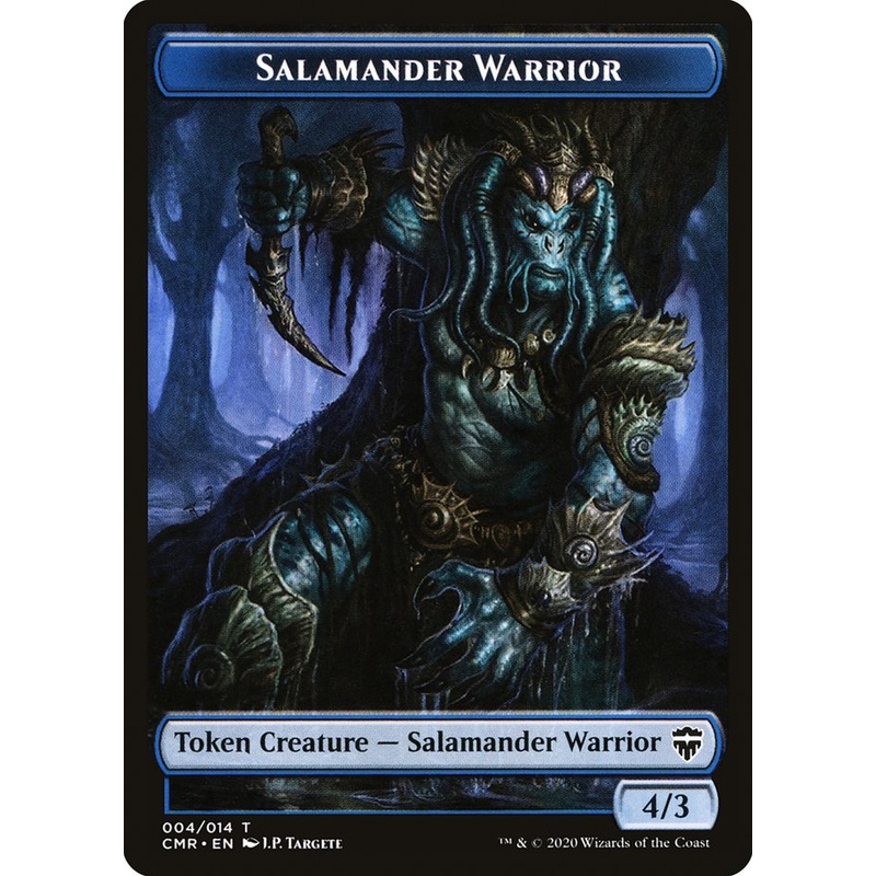 Salamander Warrior // Zombie Double-Sided Token [Commander Legends Tokens]