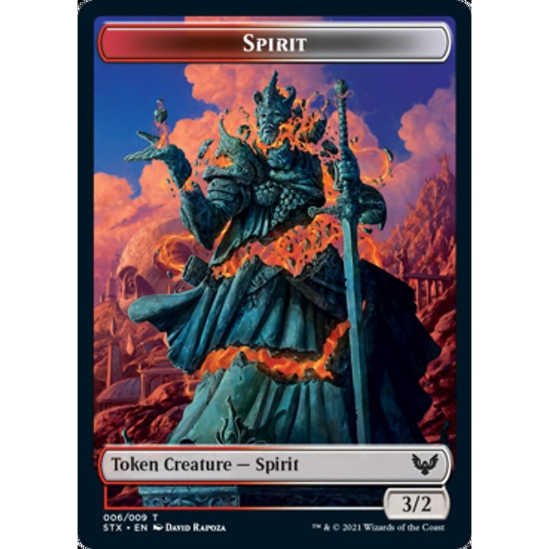 Spirit // Avatar Double-Sided Token [Strixhaven: School of Mages Tokens]
