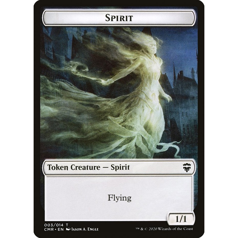 Spirit // Zombie Double-Sided Token [Commander Legends Tokens]