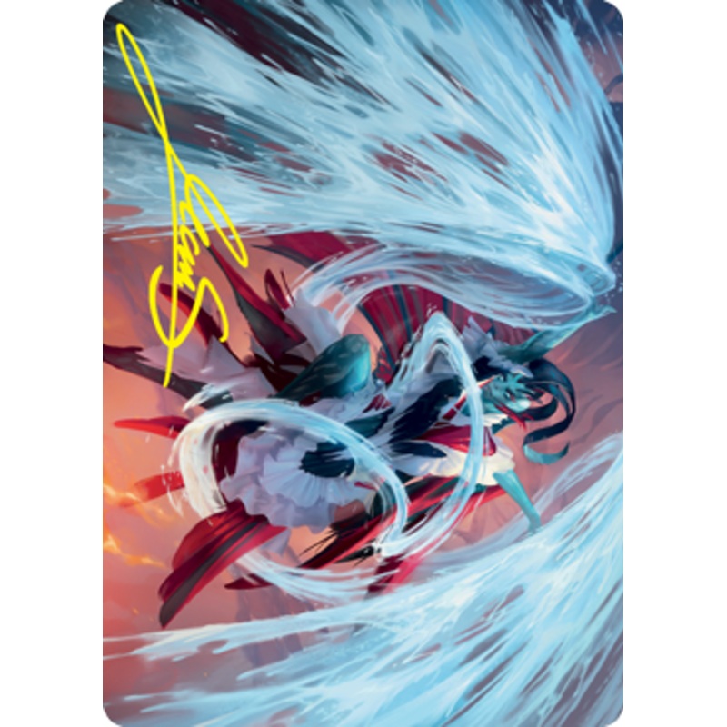 Torrent Sculptor Art Card (Gold-Stamped Signature) [Strixhaven: School of Mages Art Series]