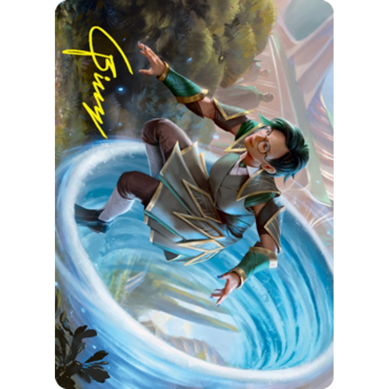 Vortex Runner Art Card (Gold-Stamped Signature) [Strixhaven: School of Mages Art Series]