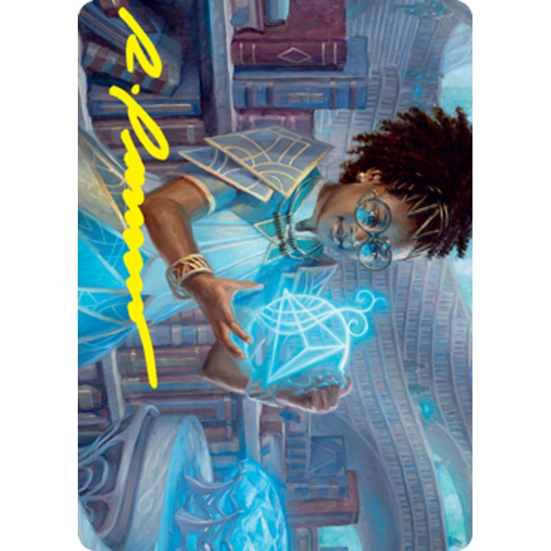 Zimone, Quandrix Prodigy Art Card (Gold-Stamped Signature) [Strixhaven: School of Mages Art Series]