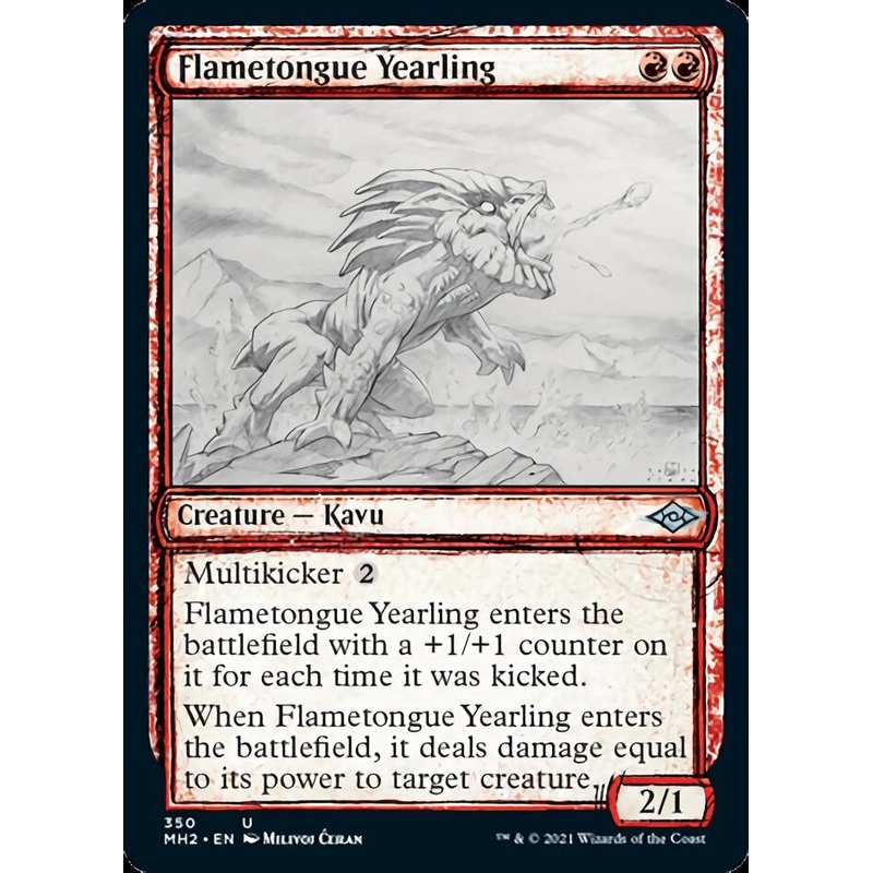 Flametongue Yearling (Sketch) [Modern Horizons 2]