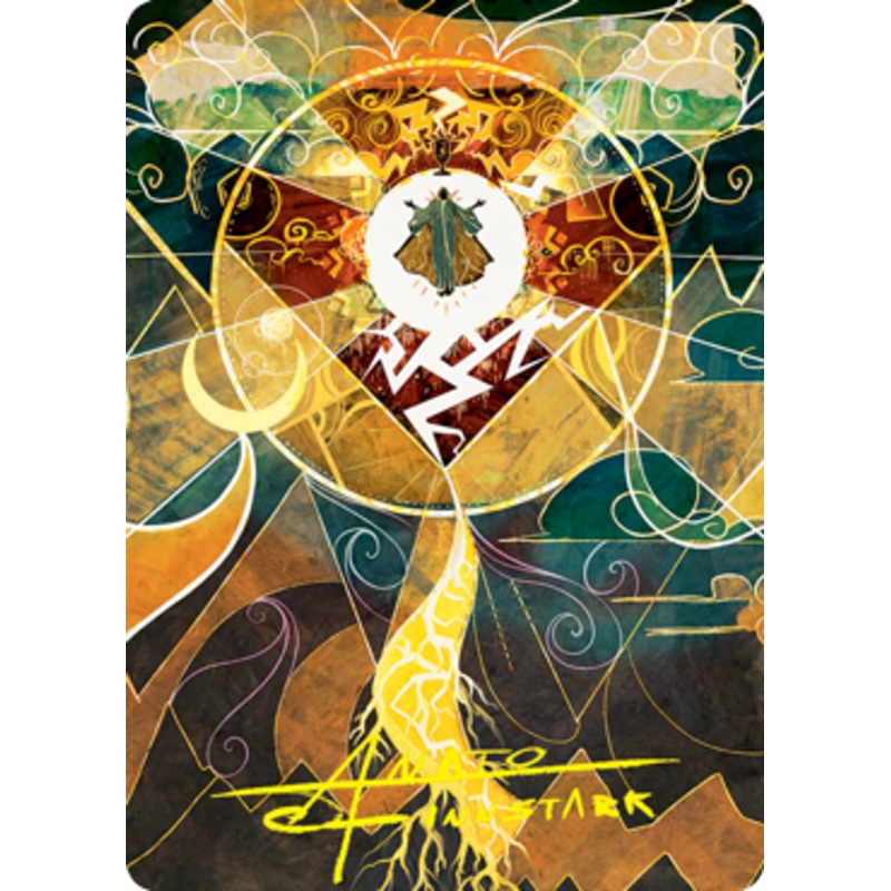 Lightning Bolt Art Card (Gold-Stamped Signature) [Strixhaven: School of Mages Art Series]