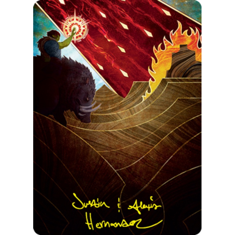 Stone Rain Art Card (Gold-Stamped Signature) [Strixhaven: School of Mages Art Series]