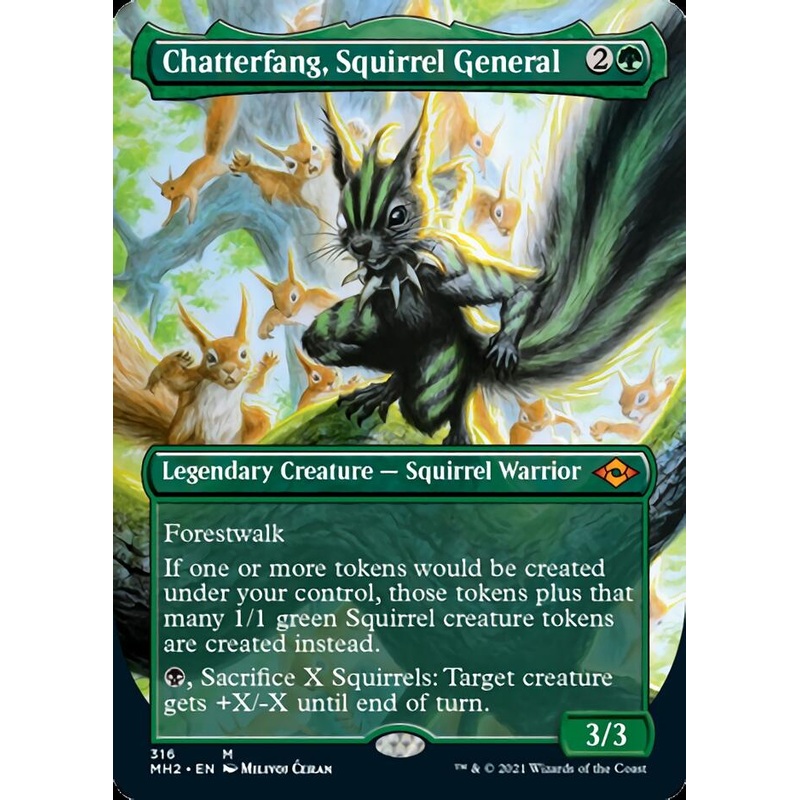 Chatterfang, Squirrel General (Borderless Alternate Art) [Modern Horizons 2]