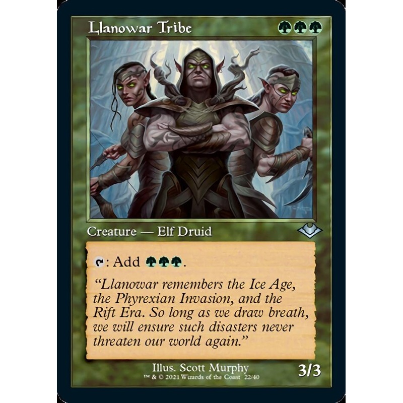 Llanowar Tribe (Retro) [Modern Horizons]