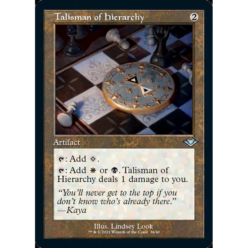 Talisman of Hierarchy (Retro Foil Etched) [Modern Horizons]