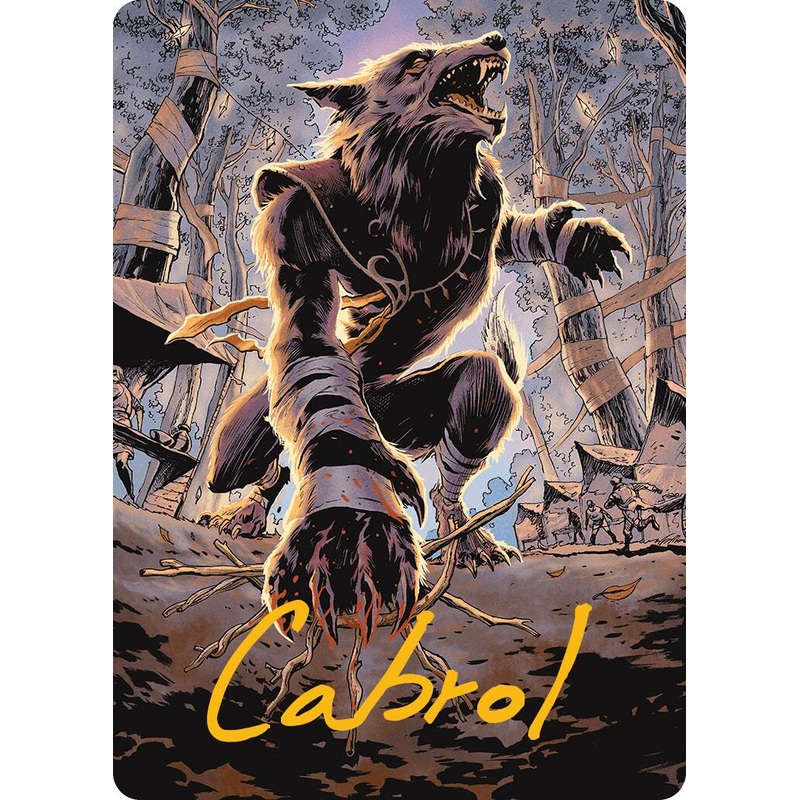 Arlinn, Embraced by the Moon Art Card (Gold-Stamped Signature) [Innistrad Remastered Art Series]