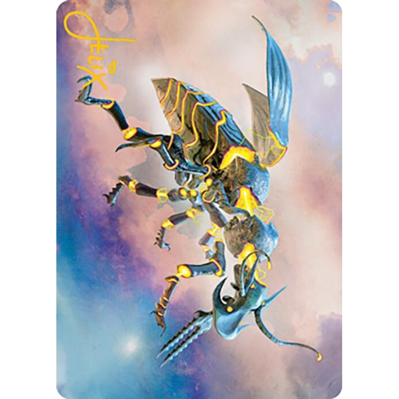 Zabaz, the Glimmerwasp Art Card (Gold-Stamped Signature) [Modern Horizons 2 Art Series]