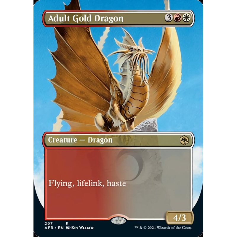 Adult Gold Dragon (Borderless Alternate Art) [Dungeons & Dragons: Adventures in the Forgotten Realms]