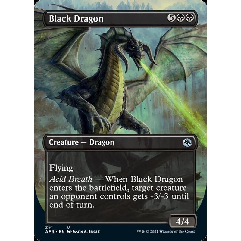 Black Dragon (Borderless Alternate Art) [Dungeons & Dragons: Adventures in the Forgotten Realms]