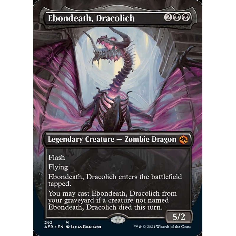 Ebondeath, Dracolich (Borderless Alternate Art) [Dungeons & Dragons: Adventures in the Forgotten Realms]