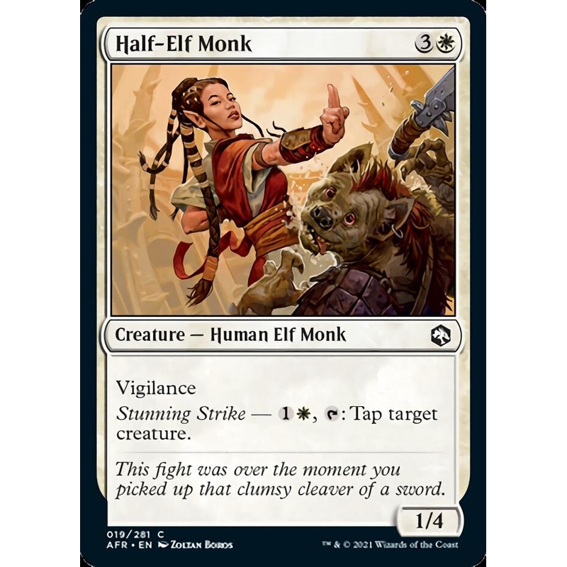Half-Elf Monk [Dungeons & Dragons: Adventures in the Forgotten Realms]