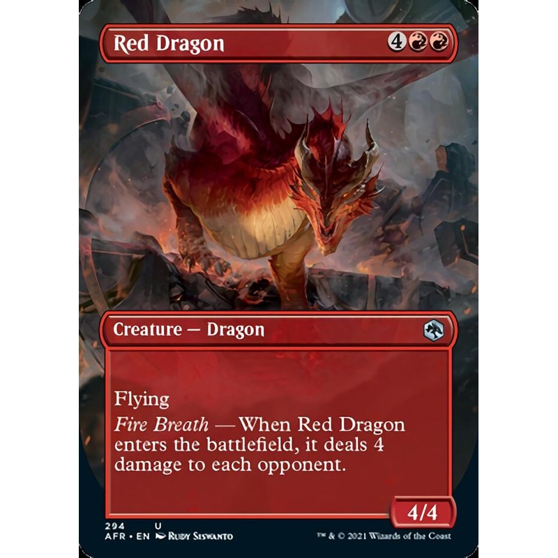Red Dragon (Borderless Alternate Art) [Dungeons & Dragons: Adventures in the Forgotten Realms]