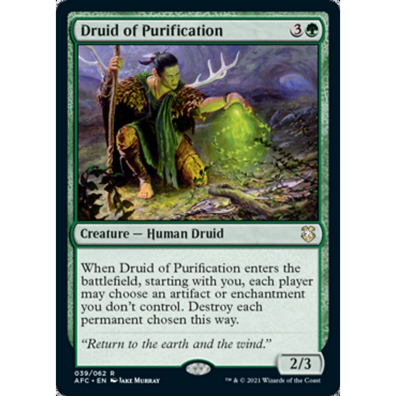 Druid of Purification [Dungeons & Dragons: Adventures in the Forgotten Realms Commander]