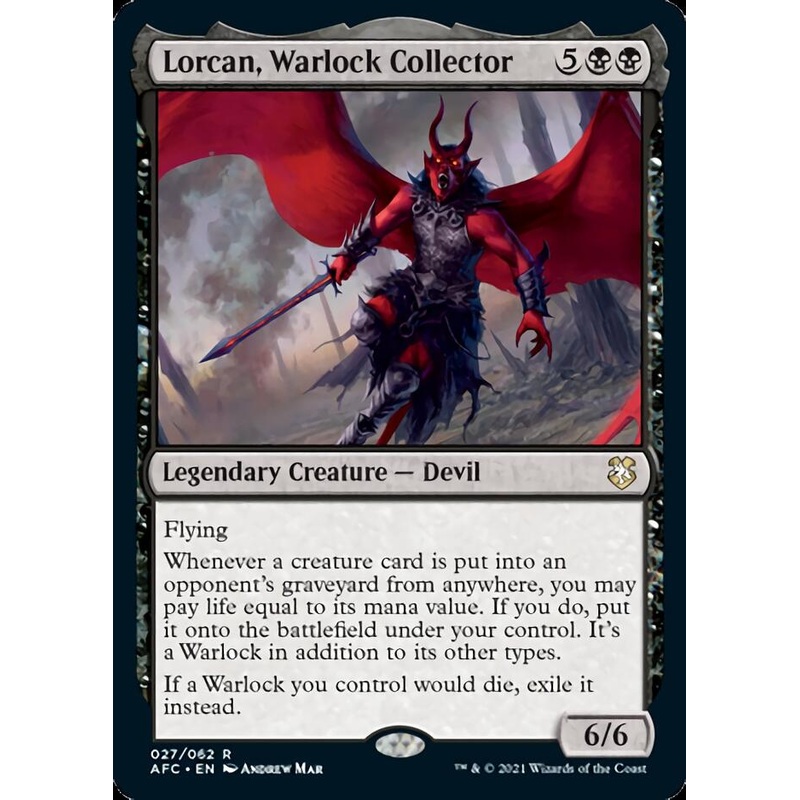 Lorcan, Warlock Collector [Dungeons & Dragons: Adventures in the Forgotten Realms Commander]