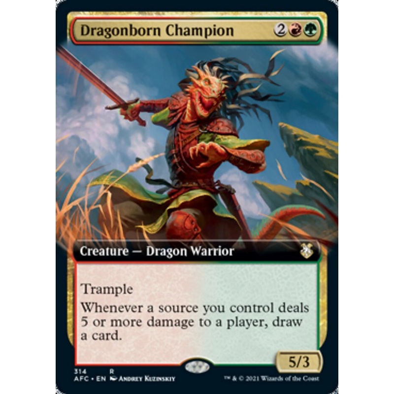 Dragonborn Champion (Extended Art) [Dungeons & Dragons: Adventures in the Forgotten Realms Commander]