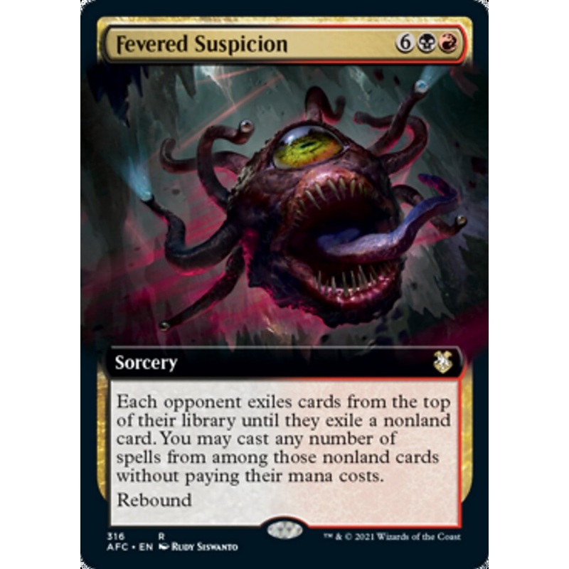 Fevered Suspicion (Extended Art) [Dungeons & Dragons: Adventures in the Forgotten Realms Commander]
