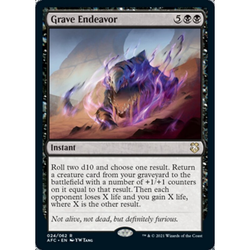 Grave Endeavor [Dungeons & Dragons: Adventures in the Forgotten Realms Commander]