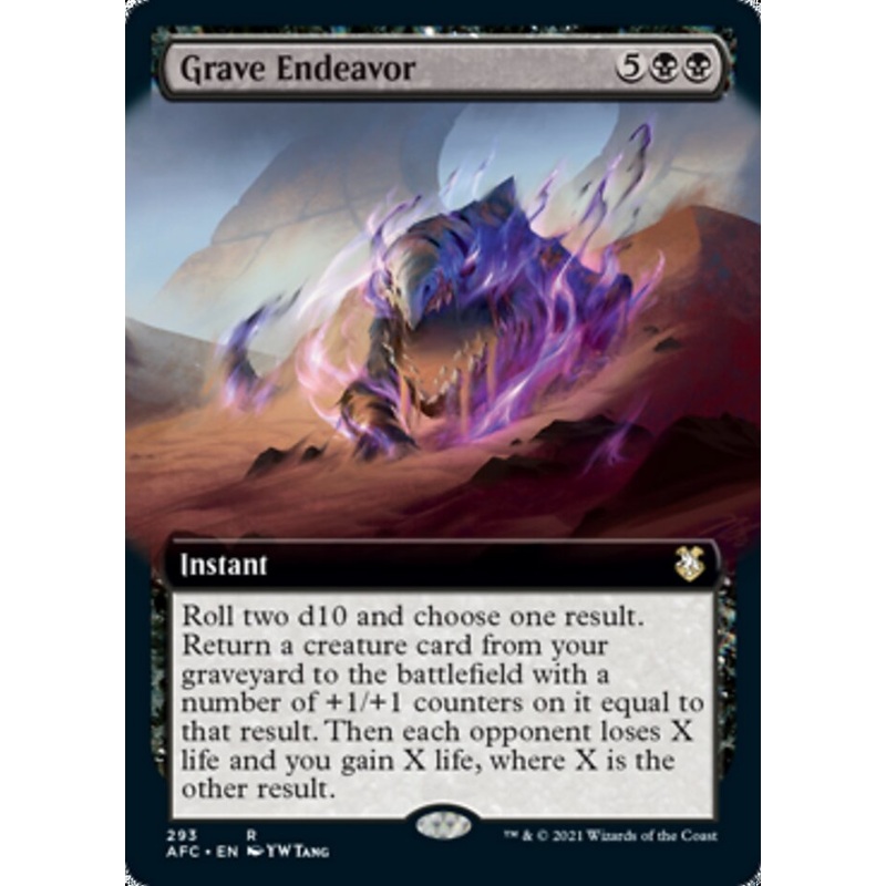 Grave Endeavor (Extended Art) [Dungeons & Dragons: Adventures in the Forgotten Realms Commander]