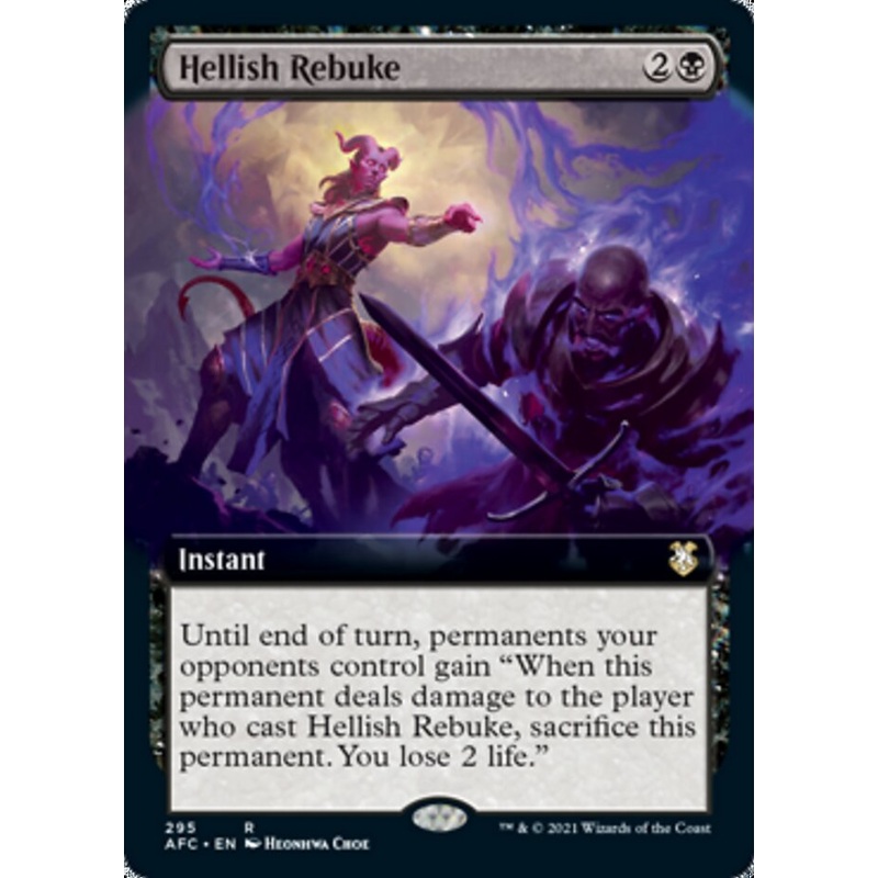Hellish Rebuke (Extended Art) [Dungeons & Dragons: Adventures in the Forgotten Realms Commander]