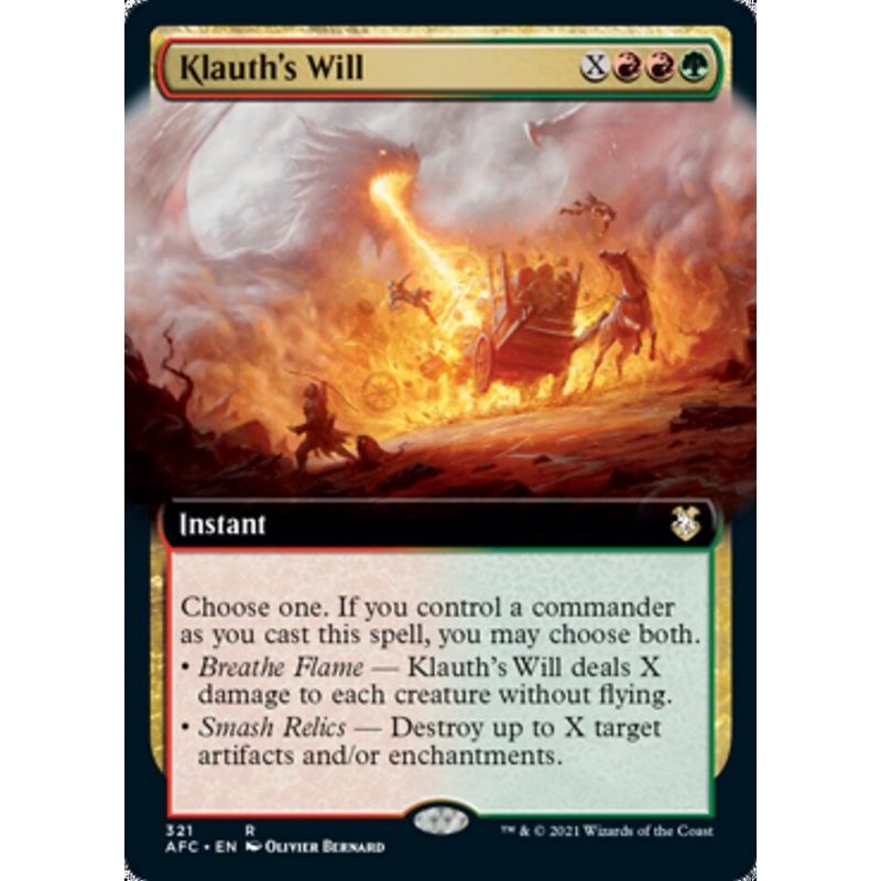 Klauth's Will (Extended Art) [Dungeons & Dragons: Adventures in the Forgotten Realms Commander]