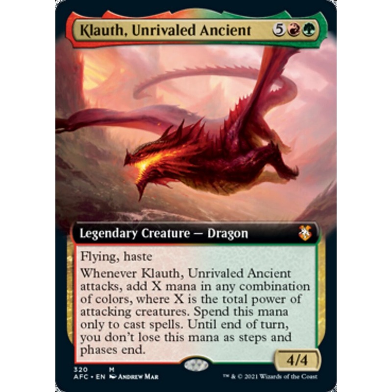 Klauth, Unrivaled Ancient (Extended Art) [Dungeons & Dragons: Adventures in the Forgotten Realms Commander]