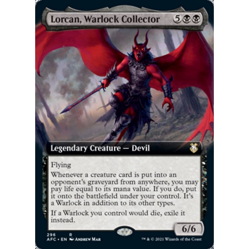 Lorcan, Warlock Collector (Extended Art) [Dungeons & Dragons: Adventures in the Forgotten Realms Commander]