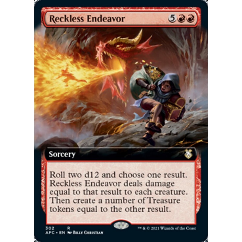 Reckless Endeavor (Extended Art) [Dungeons & Dragons: Adventures in the Forgotten Realms Commander]