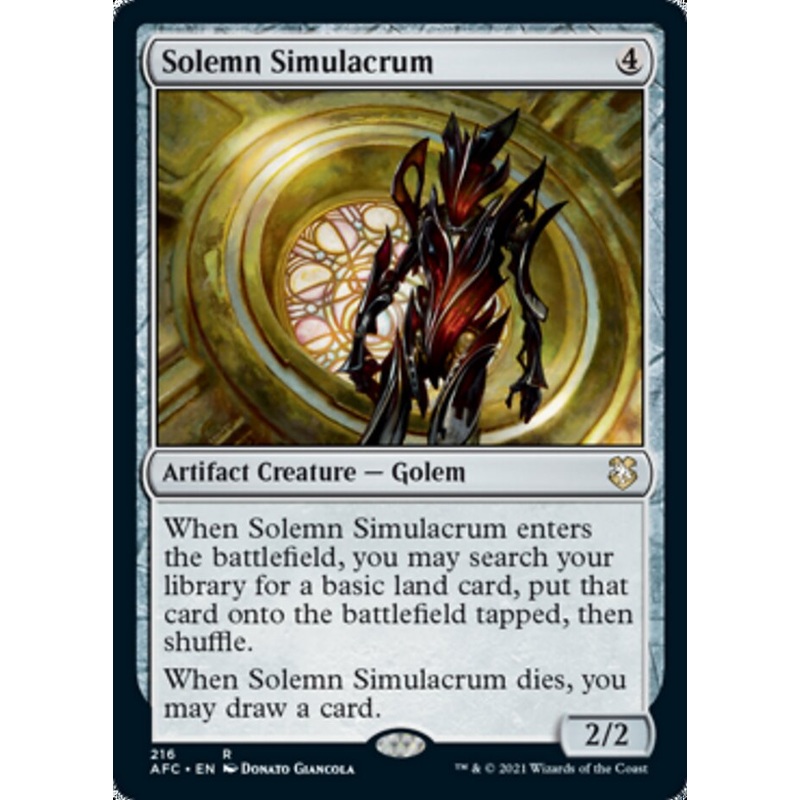 Solemn Simulacrum [Dungeons & Dragons: Adventures in the Forgotten Realms Commander]