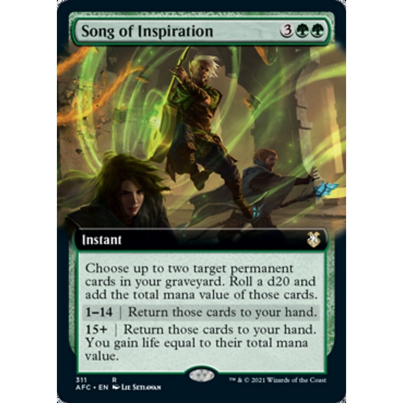Song of Inspiration (Extended Art) [Dungeons & Dragons: Adventures in the Forgotten Realms Commander]