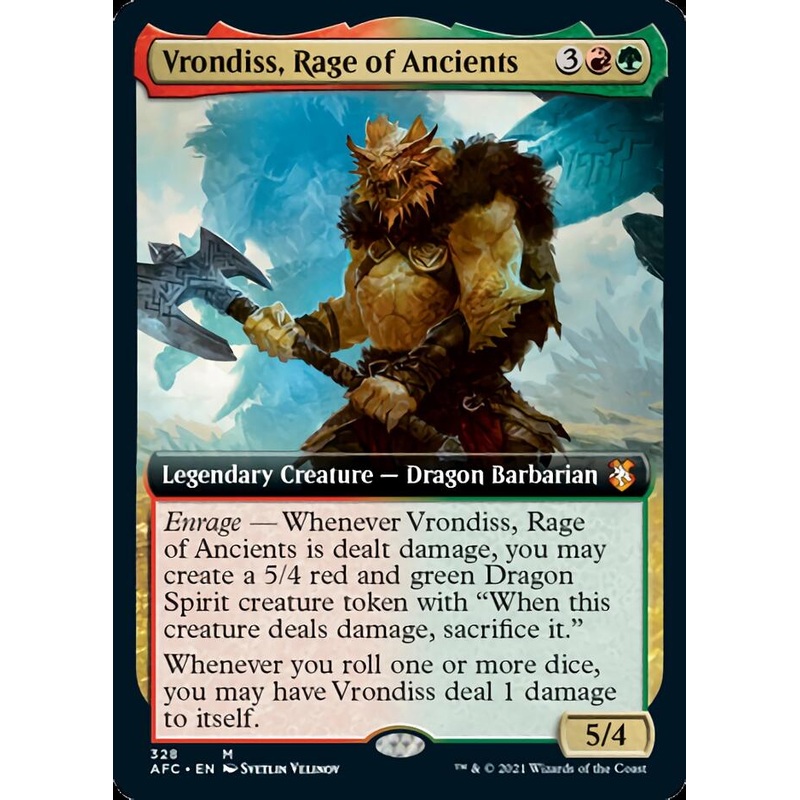 Vrondiss, Rage of Ancients (Extended Art) [Dungeons & Dragons: Adventures in the Forgotten Realms Commander]
