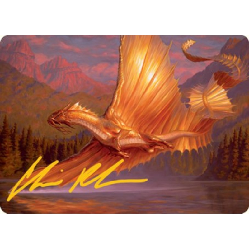 Adult Gold Dragon Art Card (Gold-Stamped Signature) [Dungeons & Dragons: Adventures in the Forgotten Realms Art Series]