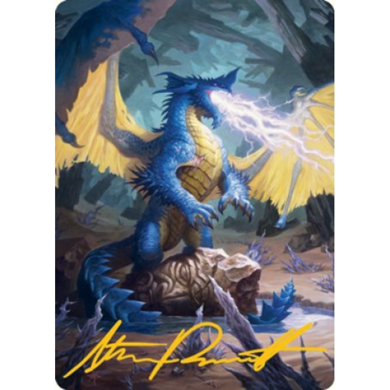 Blue Dragon Art Card (Gold-Stamped Signature) [Dungeons & Dragons: Adventures in the Forgotten Realms Art Series]