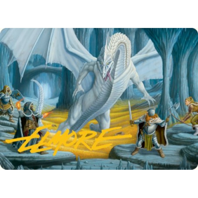 Cave of the Frost Dragon Art Card (Gold-Stamped Signature) [Dungeons & Dragons: Adventures in the Forgotten Realms Art Series]