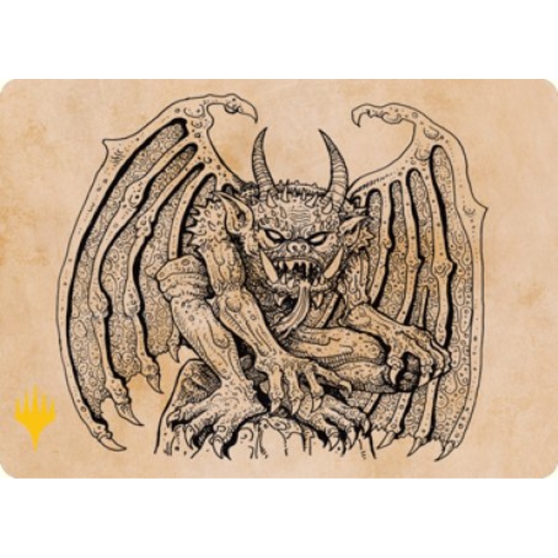 Cloister Gargoyle (Showcase) Art Card (Gold-Stamped Signature) [Dungeons & Dragons: Adventures in the Forgotten Realms Art Series]