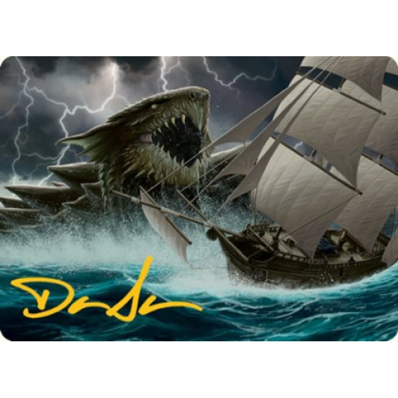Dragon Turtle Art Card (Gold-Stamped Signature) [Dungeons & Dragons: Adventures in the Forgotten Realms Art Series]