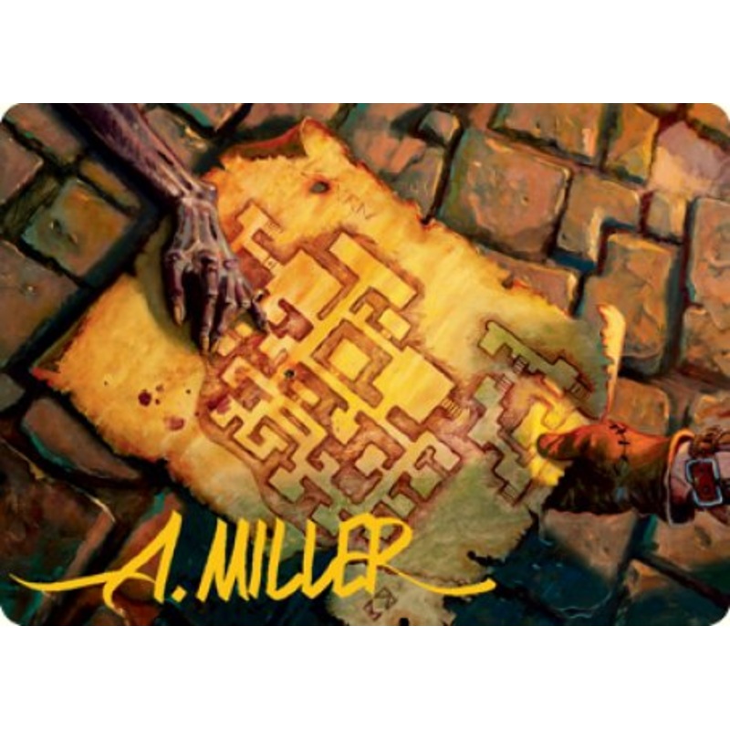 Dungeon Map Art Card (Gold-Stamped Signature) [Dungeons & Dragons: Adventures in the Forgotten Realms Art Series]