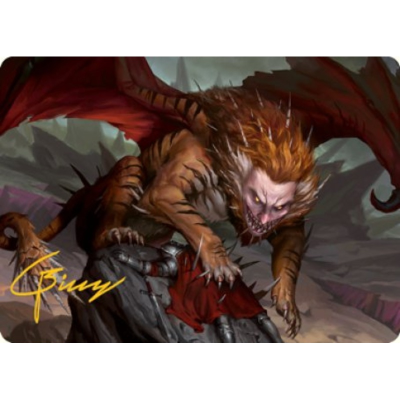Manticore Art Card (Gold-Stamped Signature) [Dungeons & Dragons: Adventures in the Forgotten Realms Art Series]