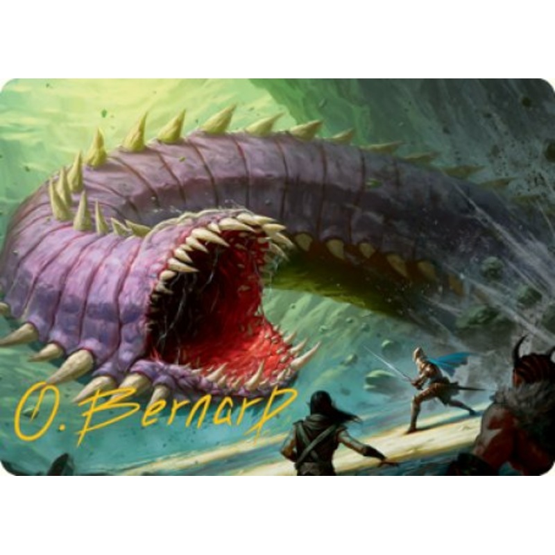 Purple Worm Art Card (Gold-Stamped Signature) [Dungeons & Dragons: Adventures in the Forgotten Realms Art Series]